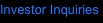 Investor Inquiries